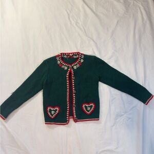 Charming Kids Cardigan with Heart Accents